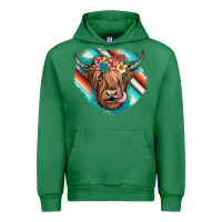 Emerald highland cow serape Urban Hoodie - JahusDesignShop