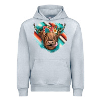 Heather Grey highland cow serape Urban Hoodie - JahusDesignShop