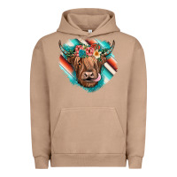 Pigment Burro highland cow serape Urban Hoodie - JahusDesignShop