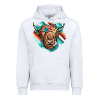 White highland cow serape Urban Hoodie - JahusDesignShop