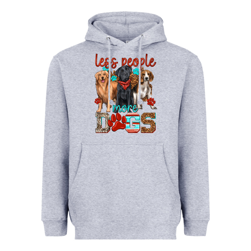 Less People More Dogs Heavyweight Hoodie by texasbilliewilder | Teevron