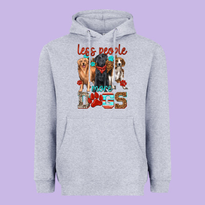 Less People More Dogs Heavyweight Hoodie Designed By Texasbilliewilder