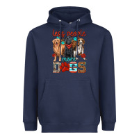 Navy less people more dogs Heavyweight Hoodie - texasbilliewilder