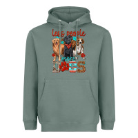 Sage less people more dogs Heavyweight Hoodie - texasbilliewilder