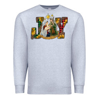 Heather Grey joy holy family Premium Sweatshirt - RanaPortraitStore