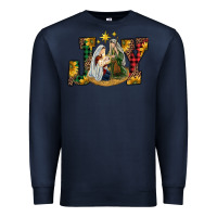 Navy joy holy family Premium Sweatshirt - RanaPortraitStore