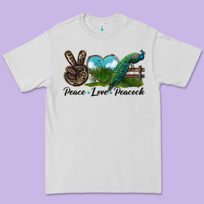 Peace Love Peacock Premium Tee Designed By Lillyallendesigns