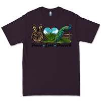 Plum Peace Love Peacock Premium Tee - LillyAllenDesigns