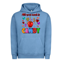 Pigment Pebble Blue all you need is candy Urban Hoodie - AdoDesignShop