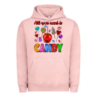 Pigment Salmon all you need is candy Urban Hoodie - AdoDesignShop