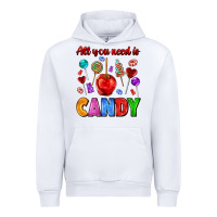 White all you need is candy Urban Hoodie - AdoDesignShop