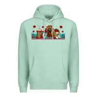 Seafoam lady of guadalupe coffee cups libbey glass Premium Hoodie - Jasminsmagicworld