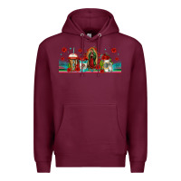 Burgundy lady of guadalupe coffee cups libbey glass Premium Hoodie - Jasminsmagicworld
