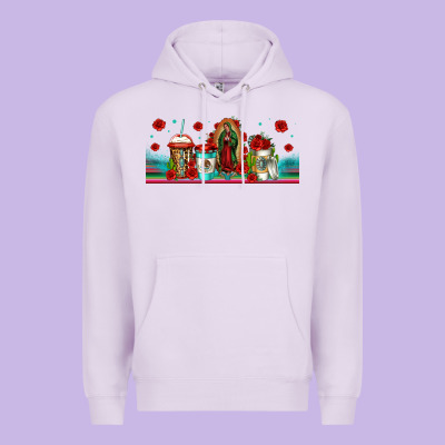 Lady Of Guadalupe Coffee Cups Libbey Glass Premium Hoodie Designed By Jasminsmagicworld