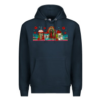 Navy lady of guadalupe coffee cups libbey glass Premium Hoodie - Jasminsmagicworld