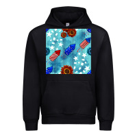 Patriotic Fireworks And Sunflower Urban Hoodie | Teevron