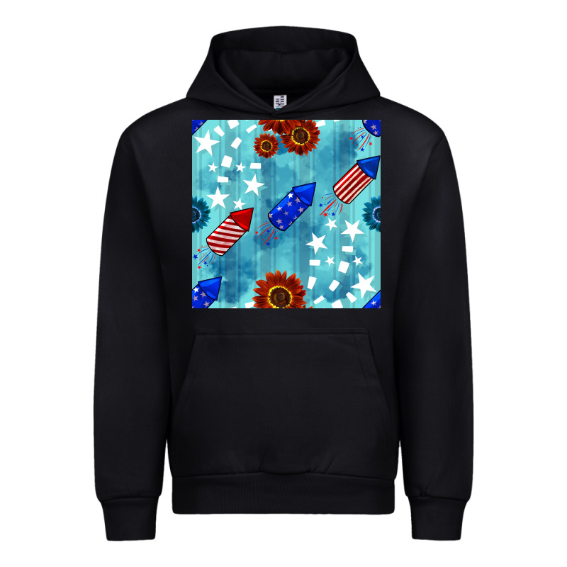 Patriotic Fireworks And Sunflower Urban Hoodie by BundleAndBundleShop | Teevron