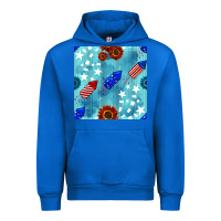 Cobalt patriotic fireworks and sunflower Urban Hoodie - BundleAndBundleShop