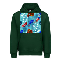 Forest Green patriotic fireworks and sunflower Urban Hoodie - BundleAndBundleShop