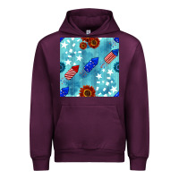 Mauve Wine patriotic fireworks and sunflower Urban Hoodie - BundleAndBundleShop