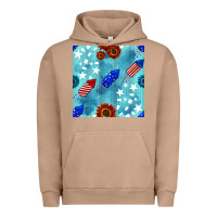Pigment Burro patriotic fireworks and sunflower Urban Hoodie - BundleAndBundleShop
