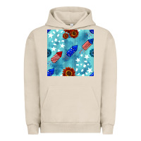 Pigment French Oak patriotic fireworks and sunflower Urban Hoodie - BundleAndBundleShop