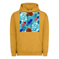 Pigment Peanut Butter patriotic fireworks and sunflower Urban Hoodie - BundleAndBundleShop