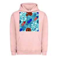 Pigment Salmon patriotic fireworks and sunflower Urban Hoodie - BundleAndBundleShop