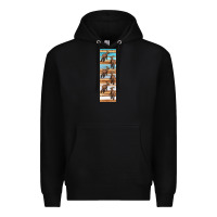 Black dinosaur parasaurolophus pen wrap Premium Hoodie - Artiststas