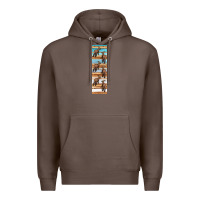 Coffee dinosaur parasaurolophus pen wrap Premium Hoodie - Artiststas