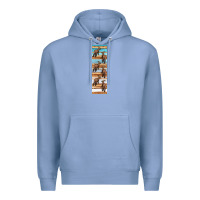 Colony Blue dinosaur parasaurolophus pen wrap Premium Hoodie - Artiststas