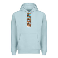 Blue Mist dinosaur parasaurolophus pen wrap Premium Hoodie - Artiststas