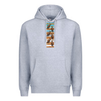 Heather Grey dinosaur parasaurolophus pen wrap Premium Hoodie - Artiststas