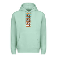 Seafoam dinosaur parasaurolophus pen wrap Premium Hoodie - Artiststas