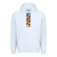 White dinosaur parasaurolophus pen wrap Premium Hoodie - Artiststas