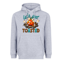 Heather Grey lets get toasted Heavyweight Hoodie - texasbilliewilder