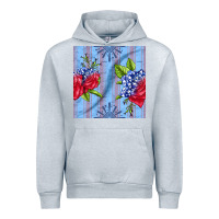Heather Grey patriotic rose Urban Hoodie - BundleAndBundleShop