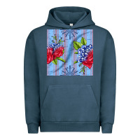 Pigment Midnight Navy patriotic rose Urban Hoodie - BundleAndBundleShop