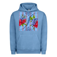 Pigment Pebble Blue patriotic rose Urban Hoodie - BundleAndBundleShop