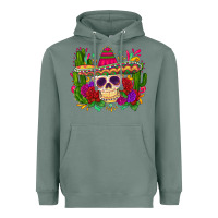 Sage mexican skull Heavyweight Hoodie - Zillion Design Studio