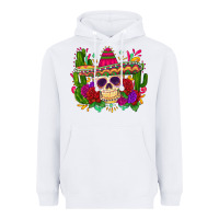 White mexican skull Heavyweight Hoodie - Zillion Design Studio