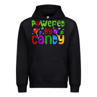 Black powered by candy with lollipops Urban Hoodie - AdoDesignShop