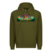 Army Green home sweet home libbey glass Premium Hoodie - BundleAndBundleShop
