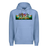 Colony Blue home sweet home libbey glass Premium Hoodie - BundleAndBundleShop
