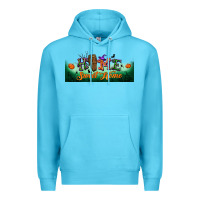 Ocean Blue home sweet home libbey glass Premium Hoodie - BundleAndBundleShop