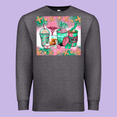 Certified Medical Assistant Coffee Cups Premium Sweatshirt Designed By Zillion Design Studio