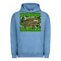 Pigment Pebble Blue let's get lucked up Urban Hoodie - Artiststas