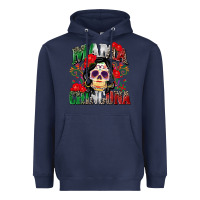 Navy mama chingona Heavyweight Hoodie - Zillion Design Studio