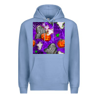 Colony Blue tombstone and ghosts seamless paternal Premium Hoodie - BundleAndBundleShop