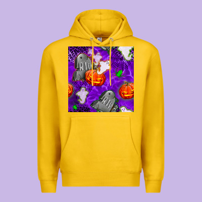 Tombstone And Ghosts Seamless Paternal Premium Hoodie Designed By Bundleandbundleshop